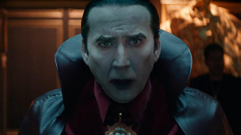 Dracula looks concerned in close-up