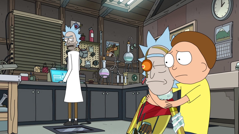 Rick glares at Morty