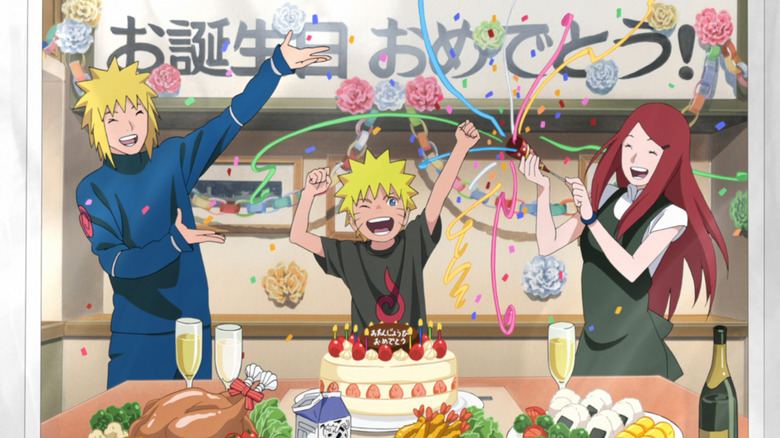 Naruto celebrating with family Road to Ninja: Naruto the Movie