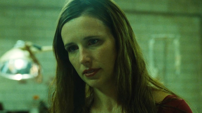 Amanda Young looking serious