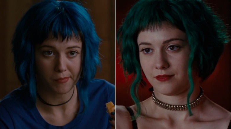 Ramona with blue and green hair