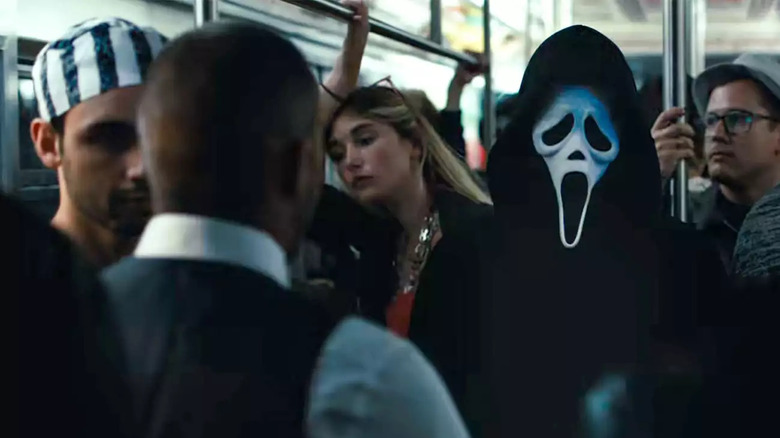 Ghostface on subway