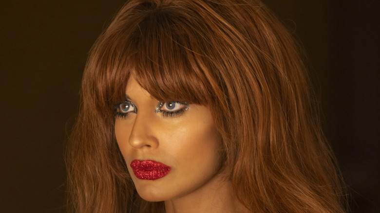 Jameela Jamil scowling