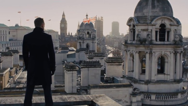 Bond overlooks London at the end of Skyfall