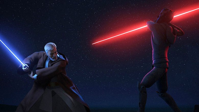 Obi-Wan Kenobi vs Darth Maul in Star Wars Rebels