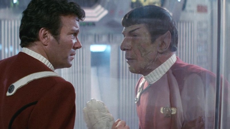 Kirk and Spock saying goodbye