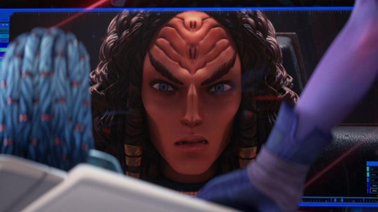 A klingon captain on the viewscreen