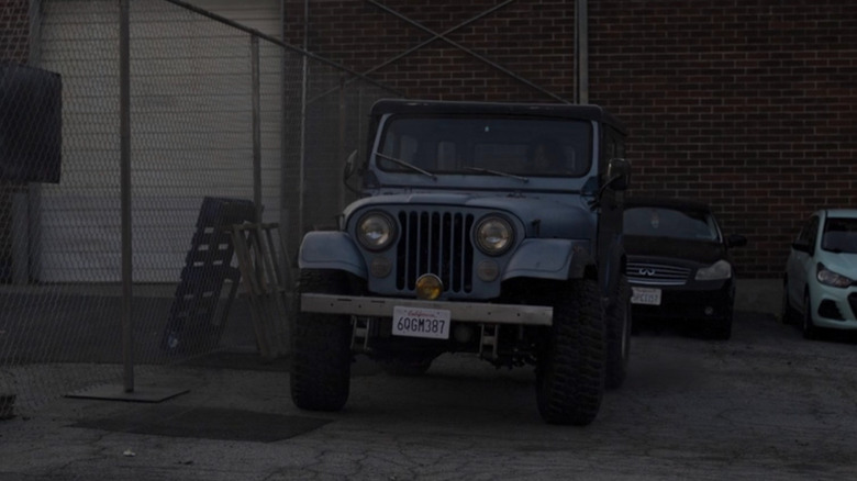 Stiles' Jeep in lot