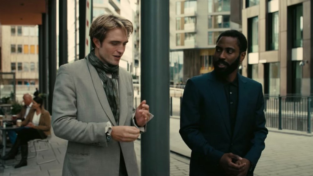 Robert Pattinson and John David Washington as Neil and The Protagonist