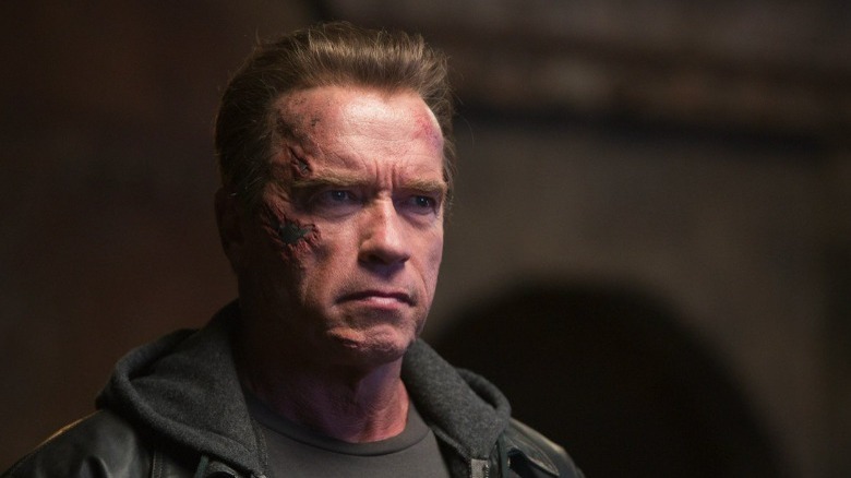 The T-800 known as Pops with facial scarring