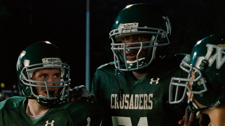 Michael at the line of scrimmage