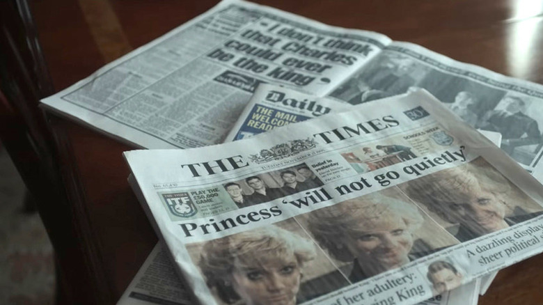 Newspapers covering Princess Diana