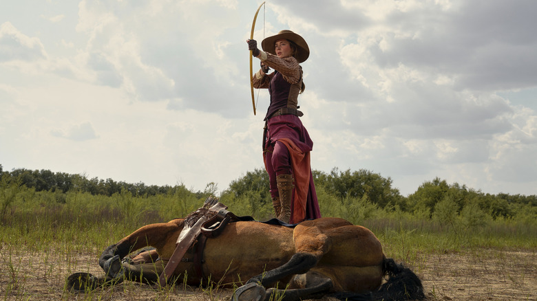 Cornelia Locke draws a bow