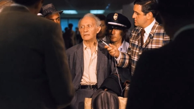 Hyman Roth giving an interview