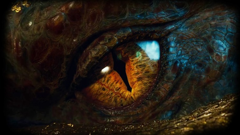 Smaug opens his eye