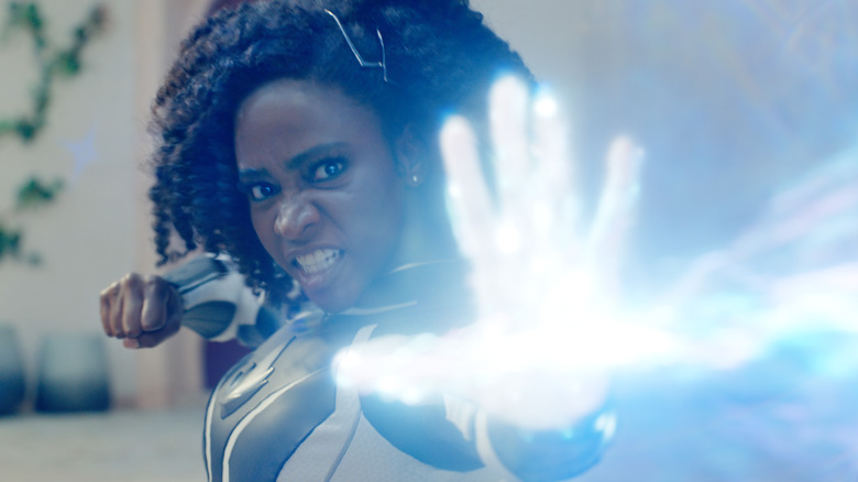 Monica Rambeau uses her powers