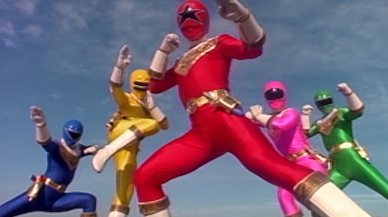 The Zeo Rangers posing dramatically