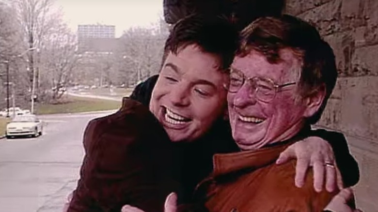 Mike Myers and Glenn Cochrane Hugging