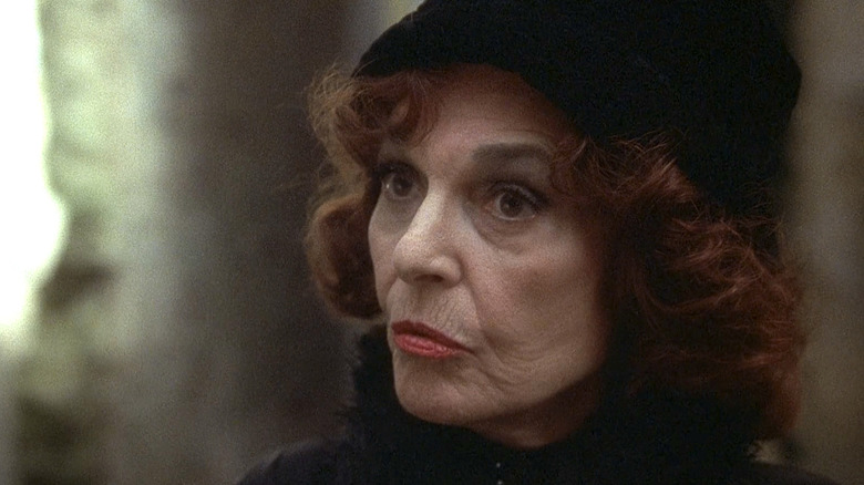 Anne Bancroft staring