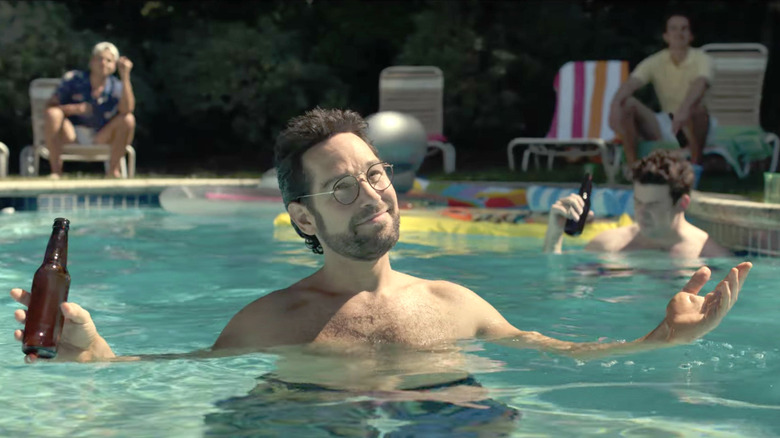 Paul Rudd swimming in The Shrink Next Door