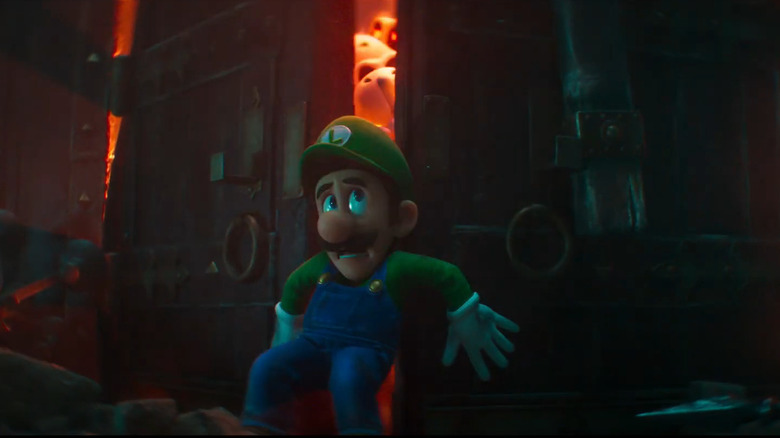 Luigi outrunning Dry Bones