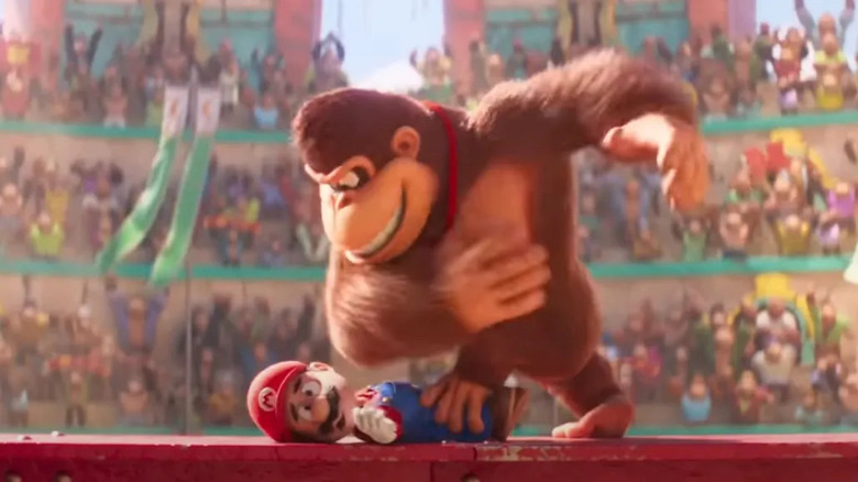 Donkey Kong smacking Mario