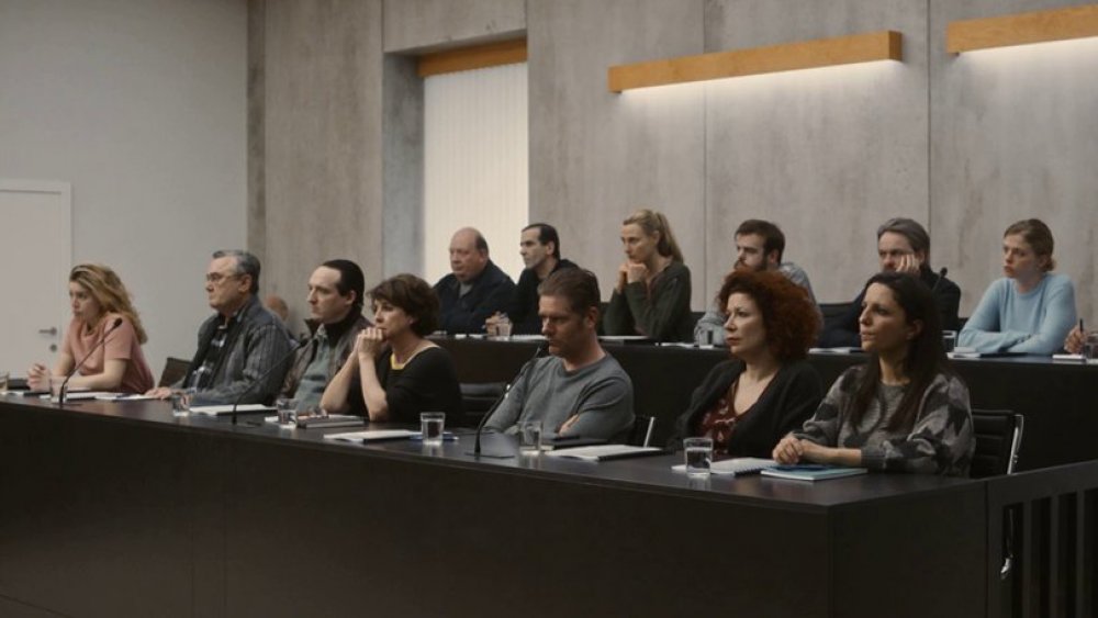 the jury hears testimony in court during The Twelve