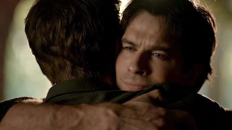 Salvatore brothers hug