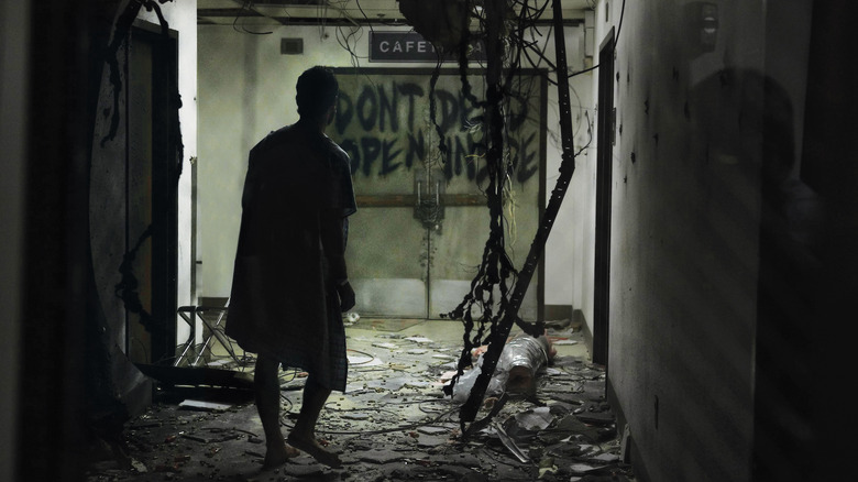 Rick Grimes exploring abandoned hospital 