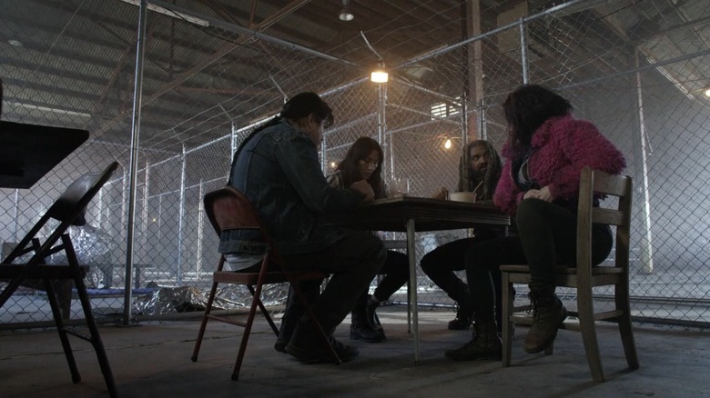 Group sitting around table