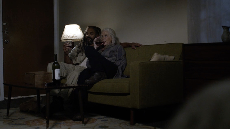 Ezekiel and Carol drinking wine