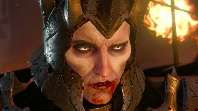Eredin with bloody mouth