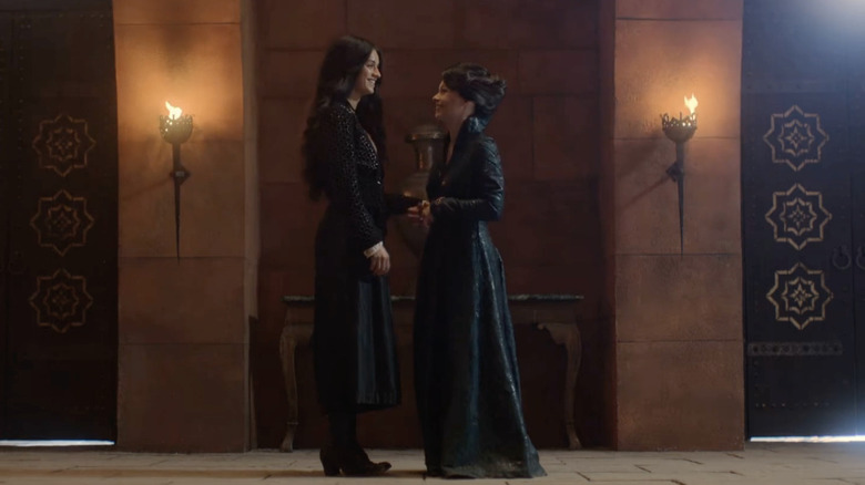 Yennefer and Tissaia smiling