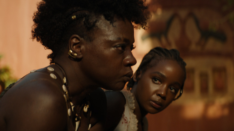 Viola Davis and Thuso Mbedu in "The Woman King"