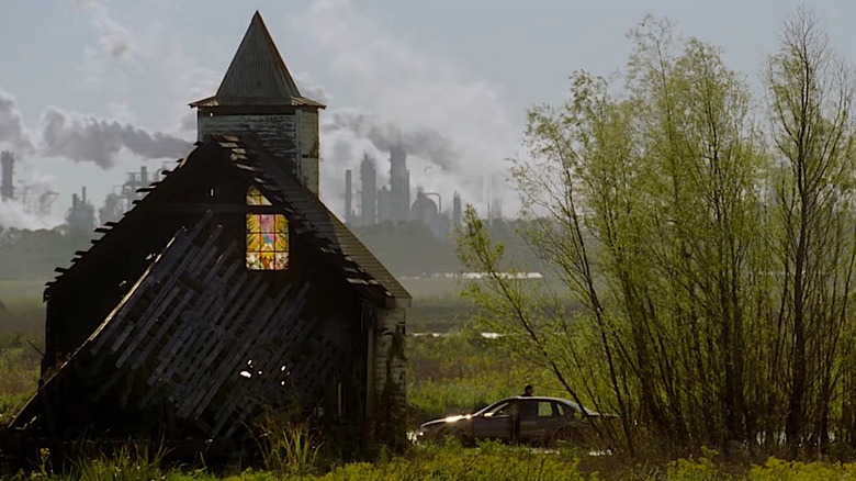 Rust and Marty at spooky church