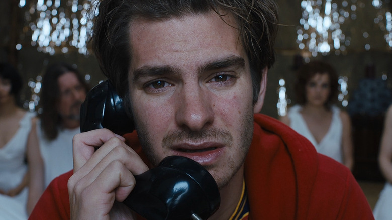 Andrew Garfield on the phone