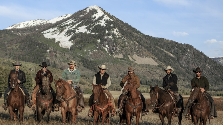 Yellowstone posse on horseback