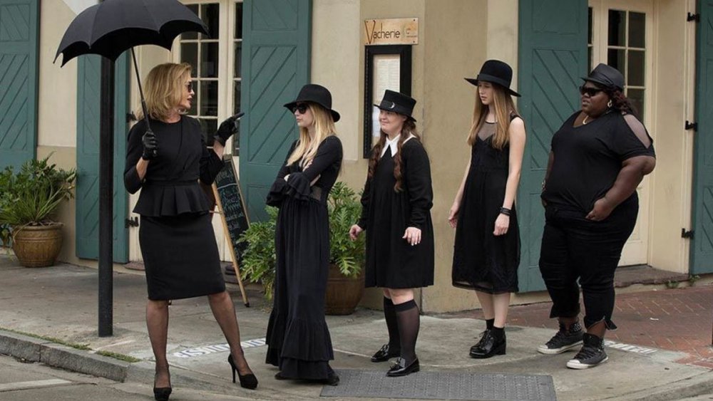 Jessica Lange, Taissa Farmiga, and Gabourey Sidibe in American Horror Story Coven