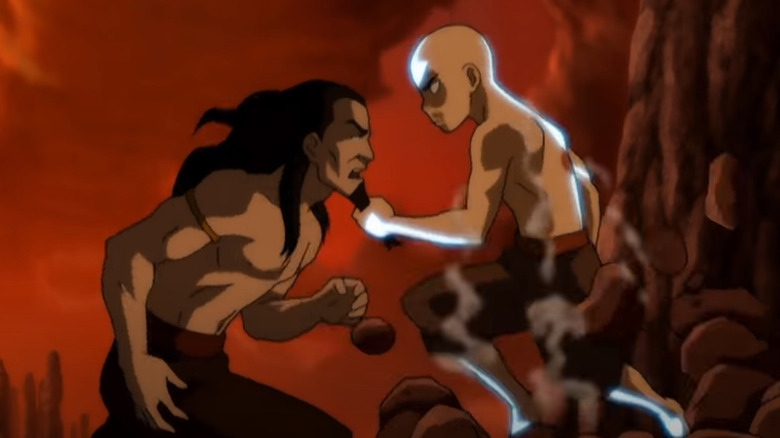 Aang fighting 