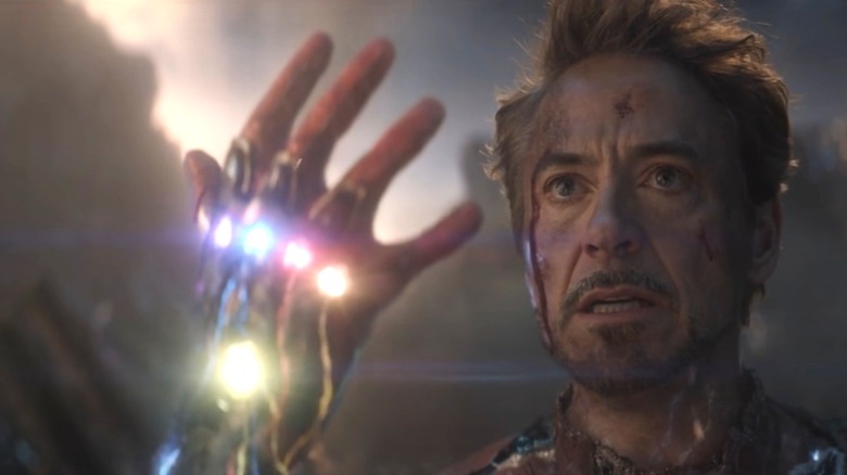 Iron Man wielding Infinity Stones