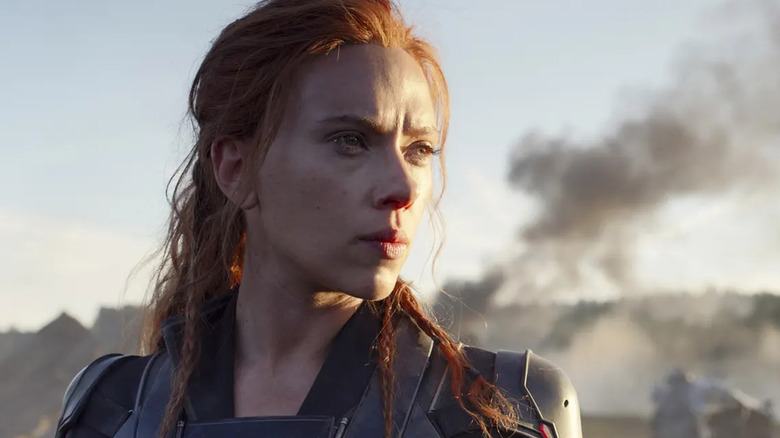 Black Widow looks determined