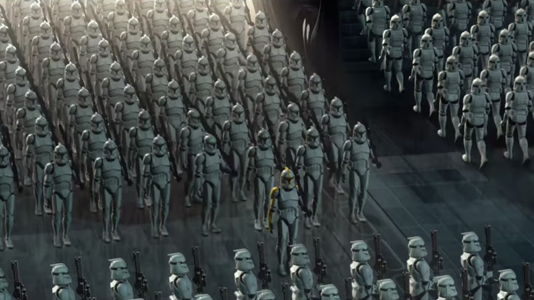 The Clone Army prepares for transport