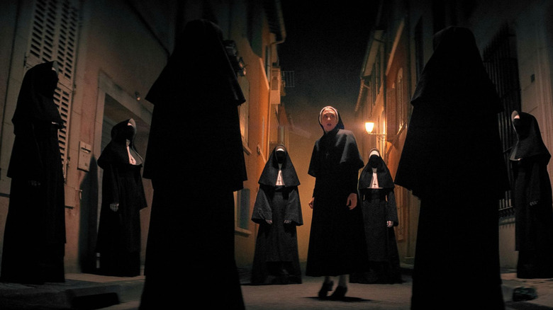 Sister Irene is surrounded by demon nuns