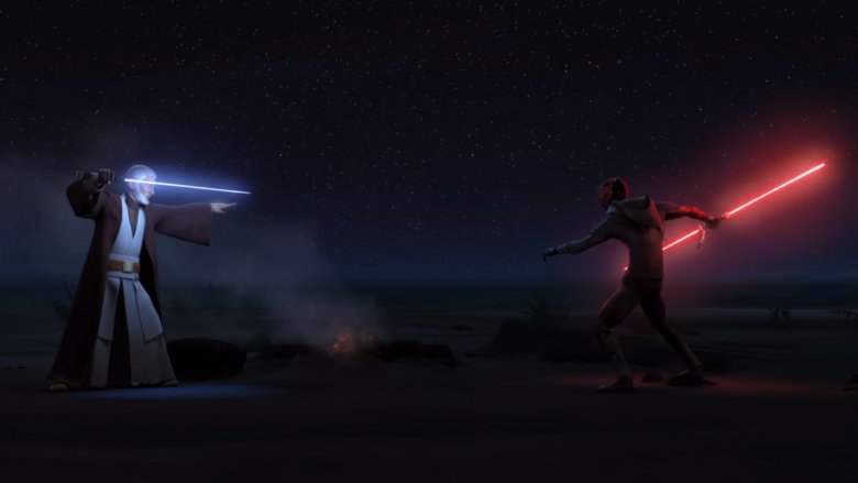 Obi Wan Kenobi and Maul in "Star Wars: Rebels"