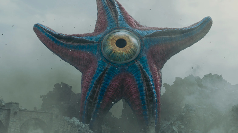 Starro busting out of the ground