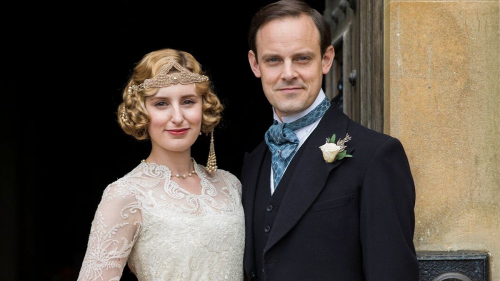 Laura Carmichael as Edith and Harry Hadden-Paton as Bertie in Downton Abbey