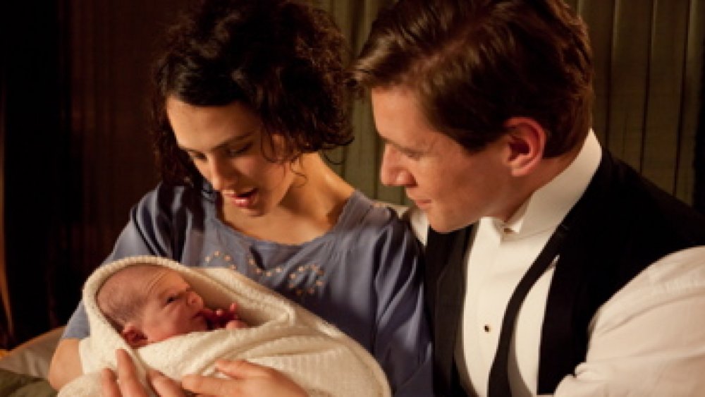 Jessica Brown Findlay as Sybil and Allen Leech as Tom in Downton Abbey