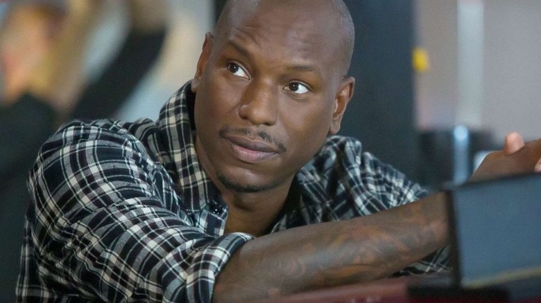 Tyrese Gibson looks bemused Fast and Furious