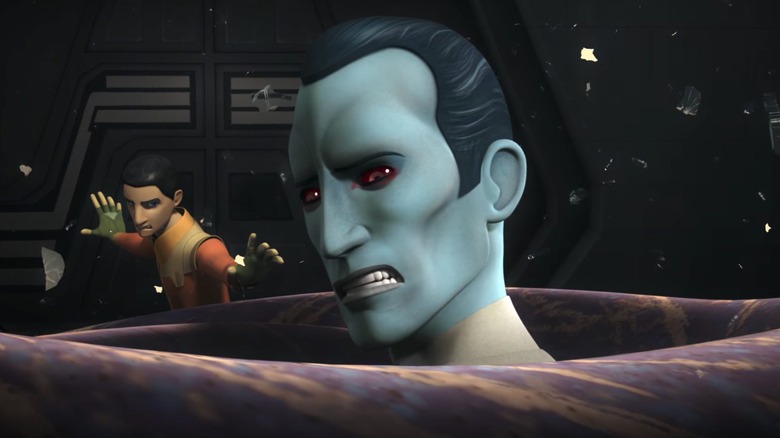 Ezra and Thrawn disappear aboard the Chimaera