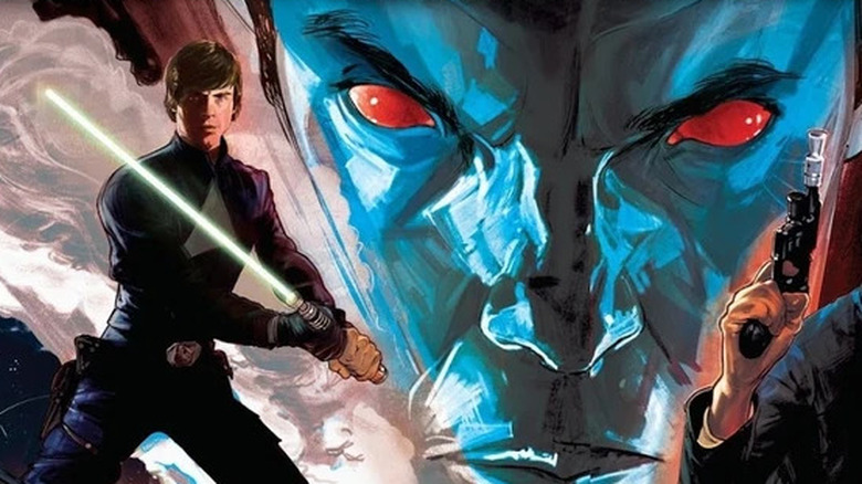 Thrawn looms over Luke Skywalker